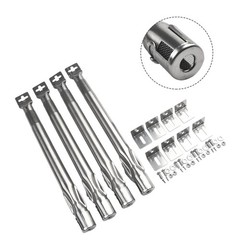 For Gas Grill Stainless Steel Burner Replacement Set 4 Pcs 35 42cm x 11mm