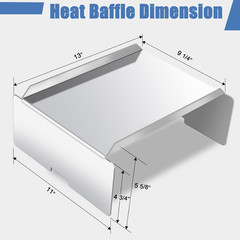 Heat Deflector Mod for Pit Boss Austin XL Pro Series BCA012 Baffle Diffuser