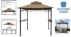Khaki Replacement Canopy for Aldi & Shoprite Grill Gazebo – Water-Resistant U…