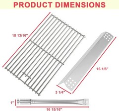 DcYourHome KitchenAid 720 Grill Parts Kit Stainless Steel Burners Heat Plates