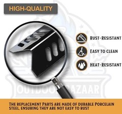 Set of 3 Porcelain Steel Replacement Heat Plates for Master Cook 3 Burner