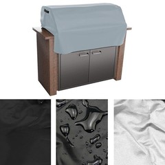 Heavy Duty 600D Fabric Built In BBQ Grill Cover Water Resistant For Outdoor Use