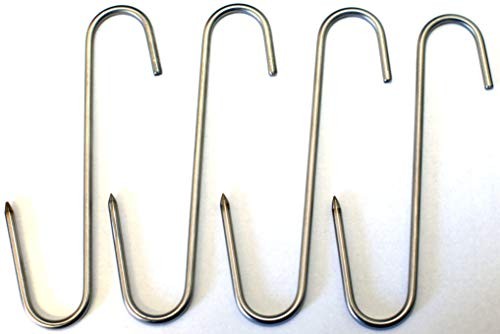 Stainless Meat Hooks, Smoker Hook, 7″, 4 Pack