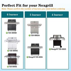 4 Pack Nexgrill 720-0925P Replacement Parts Burner Tube Heat Plates 4 Burner