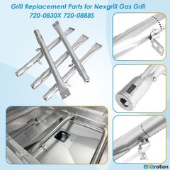 Grill Replacement Parts for Nexgrill 5 Burner 720-0888S – 2-Pack Stainless