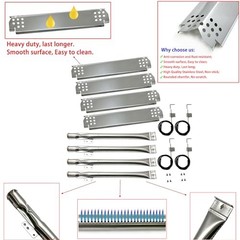 Parts DG262 Grill Burner 14 7/8″, Heat Plates 14.6″ x 4.2″, Igniter Kit fits 5