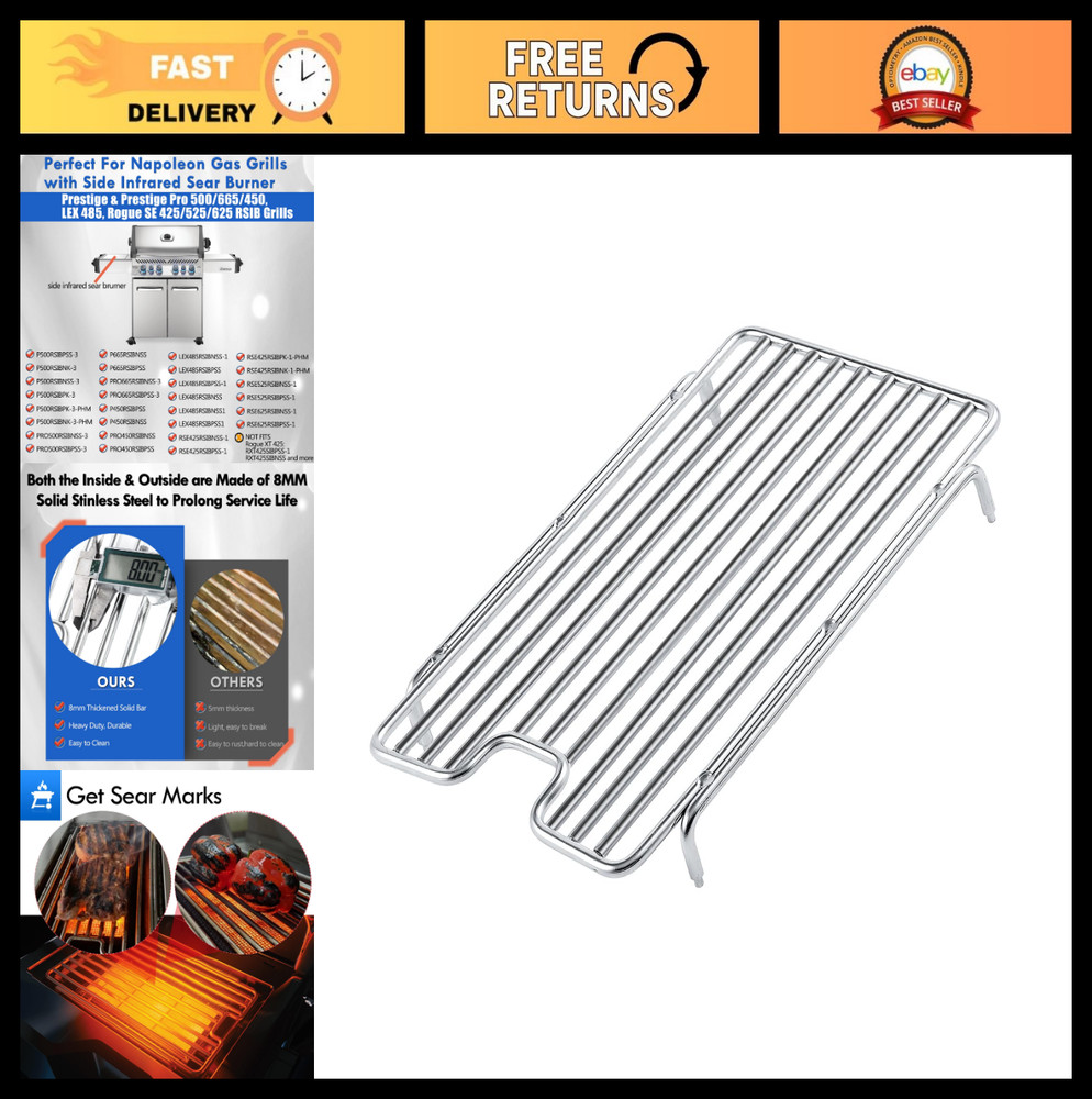 Infrared Side Burner Grate Replacement for Prestige 500, Rogue SE 425, 525, 625