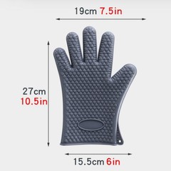 Heat Resistant Silicone Gloves for Kitchen Baking and For Outdoor BBQ One Pair