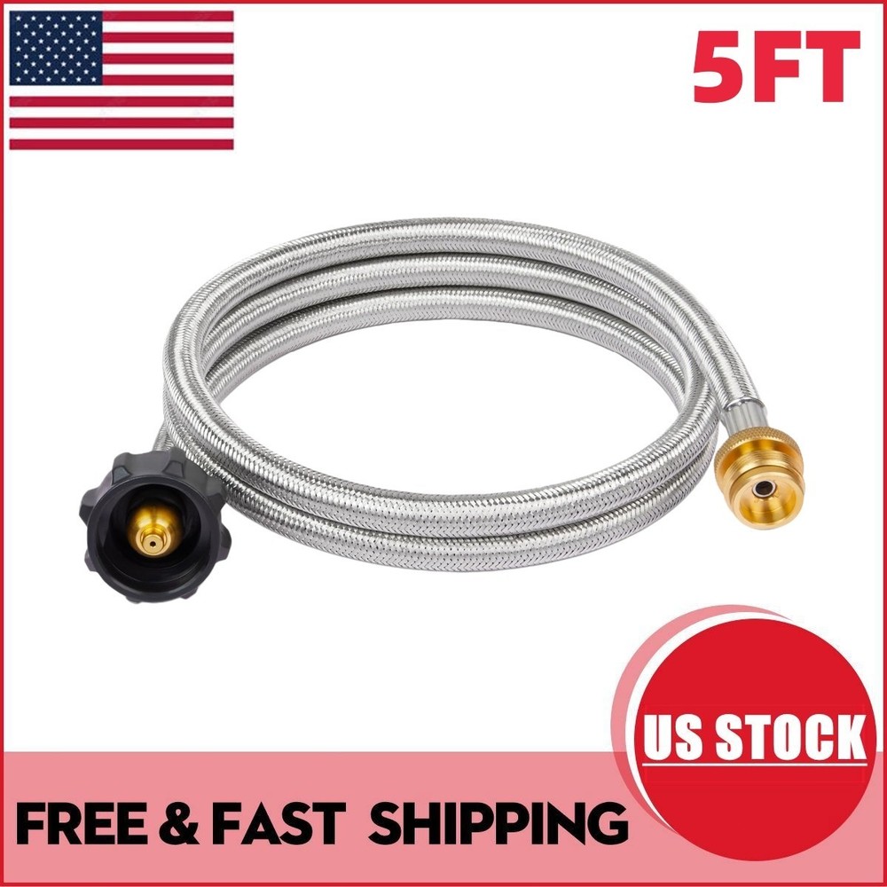 SHINESTAR 5FT Propane Hose Adapter, 1lb to 20lb for Heaters & Grills