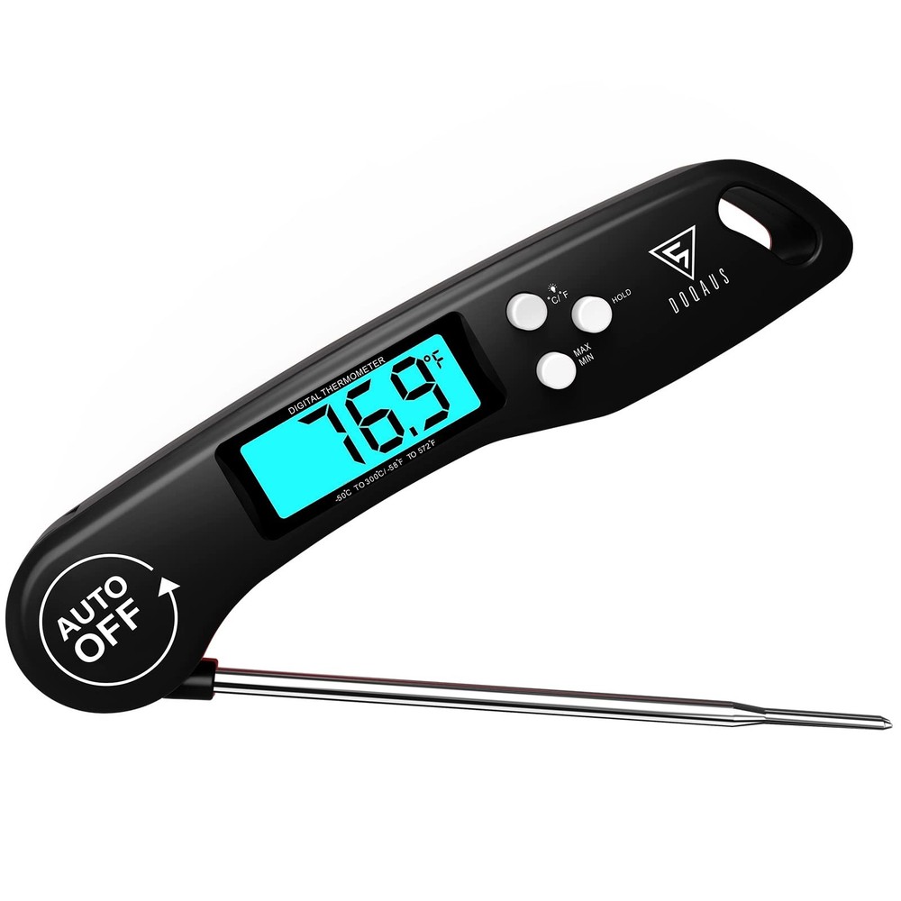 DOQAUS Digital Meat Thermometer, 1 Pack (4.6 Inches Probe), Night Black