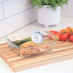 Escali AH1 Stainless Steel Oven Safe Meat Thermometer, Extra Analog Silver