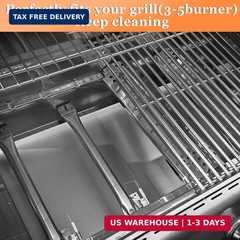 Grease Tray with Catch Pan Adjustable Universal Drip Pan for Dyna Glo, Nexgrill,