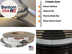 1/2″ X 1/8″ High Temp BBQ Gasket Smoker Seal for Nomex Door Lid, Self Stick Gre