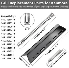 Grill Parts for Kenmore 146.34611410 146.05349710 146.46372610 146.16142210 146.