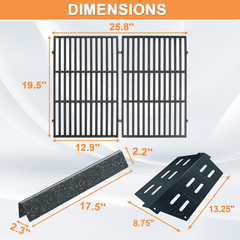 Genesis Grill Parts for Weber Genesis 300 Ser(W/ Front Knobs) 330 320 310 Weber