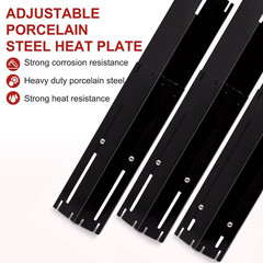 4 Universal Adjustable Grill Heat Plate Tent Burner Covers Porcelain Replacement