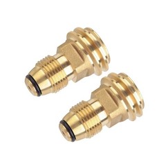 2PCS POL to QCC1 Propane Tank Adapter 100 lbs LP Tank Valve to Type-1 Fitting