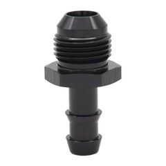 8AN Male Flare to 3/8″ (9.5mm) Barb Straight Push Hose 8AN to 3/8 Barb Black