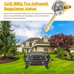 Grill BBQ Tru-Infrared Regulator Valve Compatible with CharBroil Grill2Go 2012
