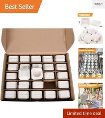 Durable Ceramic Grill Briquettes (Set of 50) for Even Cooking & Flavor Retention