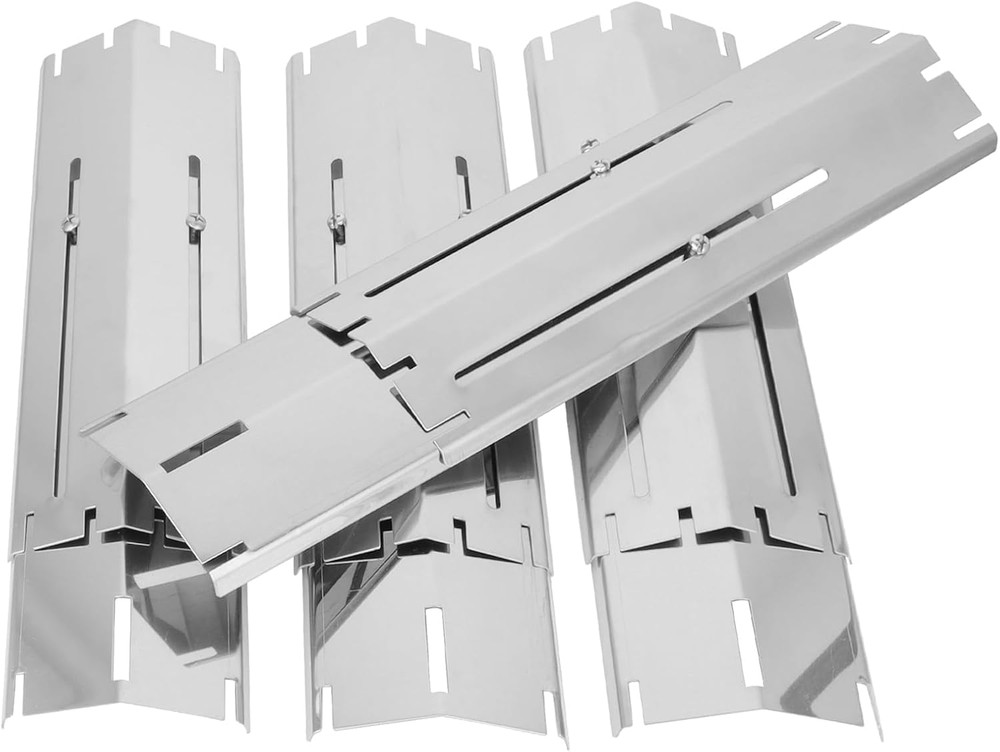 Adjustable Stainless Steel Grill Heat Plates – 4-Pack, 11.75″ to 21