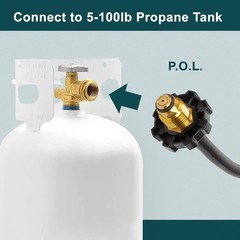 18FT Propane Hose Adapter 1lb Appliance to 5-100lb Tank BBQ Grill Heater