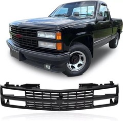 Front Grille Black Shell with Black Insert Grill Compatible with Chevrolet 1988-