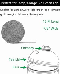 Essential 15ft Gasket for Big Green Egg – Secure High-Temp Grill Seal for BBQ