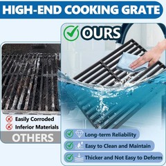Grill Grates 2 pcs Cast Iron 14 3/4″ x 10 3/4″ for Broil King 9312-67 9346-54