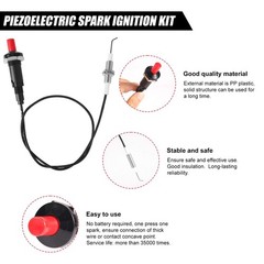 BTFO 2pcs Piezo Igniter with Spark Ignition, Propane Push Button black