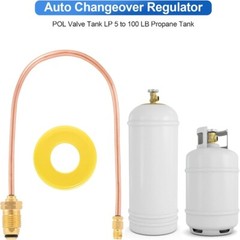 Automatic Changeover Regulator Pigtail POL X 1/4 Inverted Flare 1/4Inch Tubing