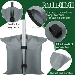 Woanger Extra Large Canopy Weights 112 Lbs Gazebo Heavy Duty Tent Sand Bags P…