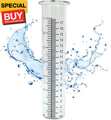 7″ Plastic Rain Gauge Replacement Tube, 8.25 x 2.25 x 1.75 inches Cold Resistanc