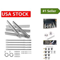 Adjustable Crossover Tube & Burners for Charbroil 5-Burner Gas Grills – 5 Pack