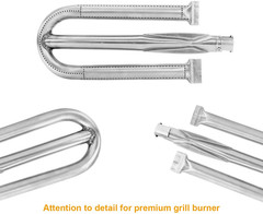 Grill Burners U-Shape Stainless Steel for Calise Lucullan Outdoor Kitchen 3-Pack