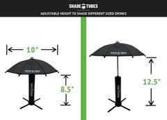Shade Tubes Original Drink Umbrella- 10 Inch Span Phone Umbrella- Keep Your D…