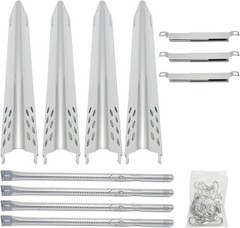 Stainless Steel 4pack 14-3/4” Burner and 16″ Heat Plate Part for Charbroil 46…