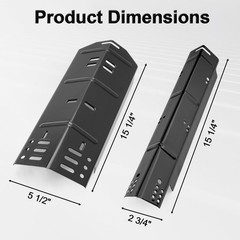 Grill Heat Plate Porcelain Steel 5pc Set 15 1/4 Inch For DynaGlo Burner