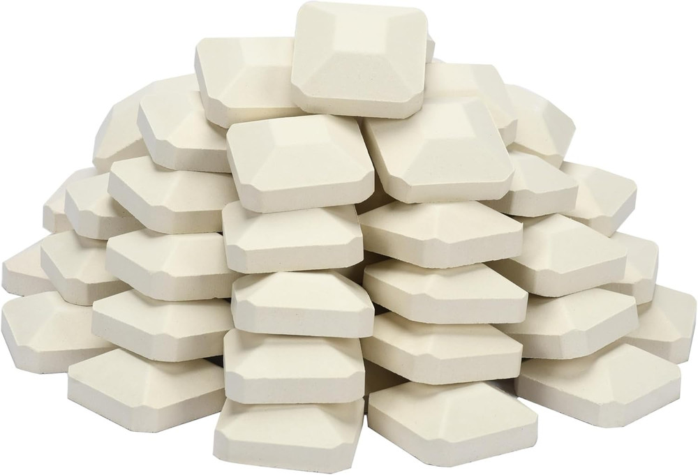 50-Pack Ceramic Briquettes for Lynx L27-L54 Gas Grills, 2″x2″ Replacement