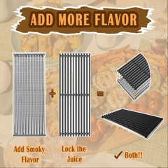 Stainless Steel Cooking Grid 3-Pack 17″x10″ for Charbroil Emitter Replacement