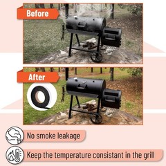 Durable High-Temperature Smoker Gasket 15 FT – 7/8″ x 1/8″ for Enhanced Cooking