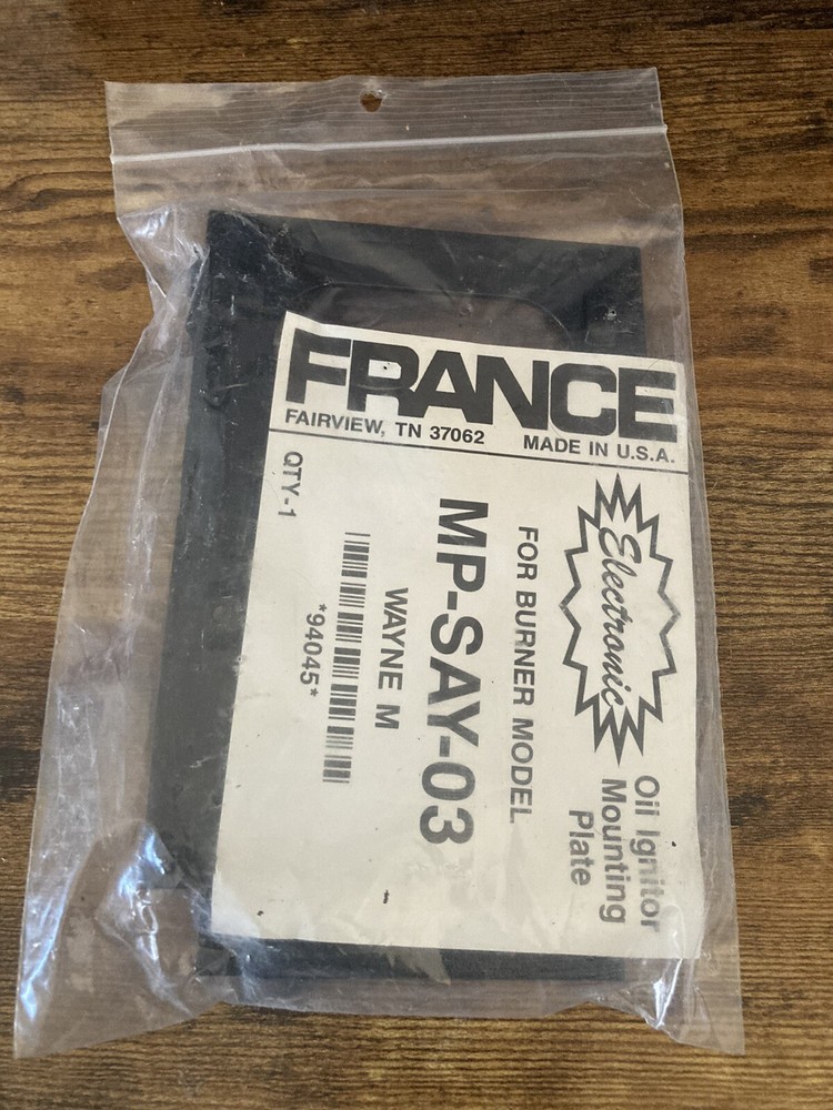 Oil Ignitor Mounting Plate FOR BURNER MODEL MP-SAY-03 WAYNE M *94045*