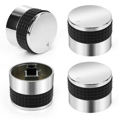 Only fire 4pcs Gas Grill Control Knobs, Chrome Plated Pack of Four, Silver