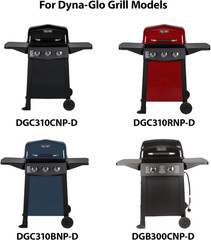 Porcelain Grill Heat Plates for Dyna-Glo DGC310 DynaGlo DGB300 3-Burner Covers