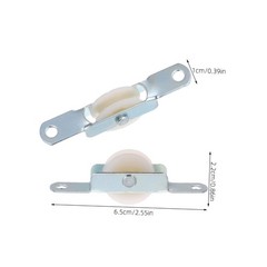 Patio Umbrella Repair Kit 4-Pack Sliding Rope Pulley Bracket Parts for Outdoo…