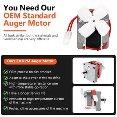Upgraded 2.0 RPM Auger Motor Replacement Parts for Traeger, Pit Boss Wood Pellet
