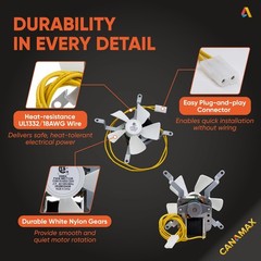 Induction Fan Replacement for Pellet Grills – AC120V 60Hz Combustion Fan Kit