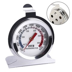 Long lasting Stainless Steel Oven Thermometer with Hook and Panel Design