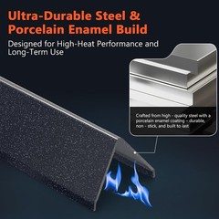 Porcelain Steel Grill Heat Plates Shield Tents Gas Burner Deflector Set Spiri…