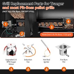 SUS304 Stainless Steel Fire Burn Pot and Hot Rod Ignitor Kit Replacement Part…